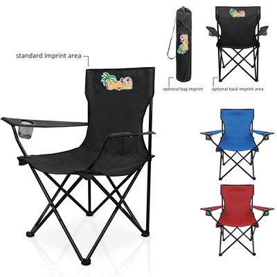 Premium Folding Chair W/ Net Cup Holder